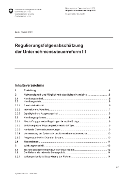 Réforme de l’imposition des entreprises III (en allemand)